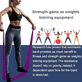 A AZURELIFE Resistance Bands,Professional Long Non-Latex Elastic Stretch Bands,Exercise Bands for Physical Therapy, Yoga, Pilates, Rehab, at-Home or The Gym Workouts, Strength Training