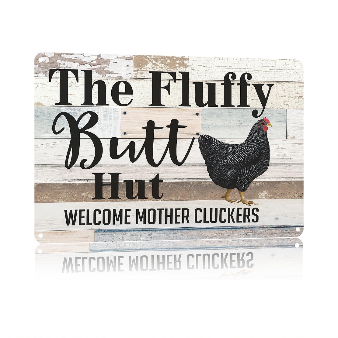 KWQDOZF Funny Metal Signs Postersffy Butt Hut Sign Wall Art for Yard Outdoor Lawn Garden Home Decor 8X12inch