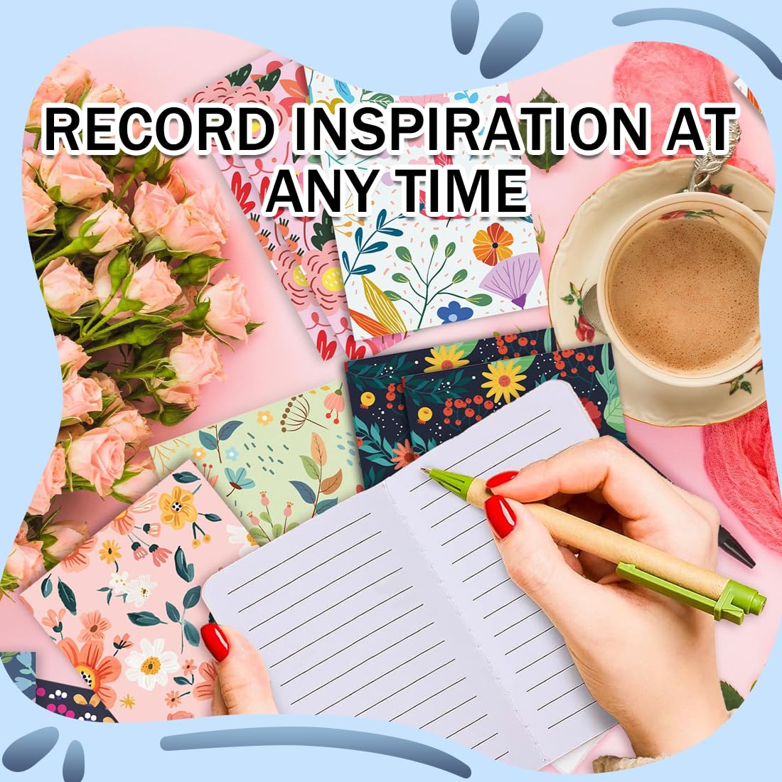 Lot de 12 mini-carnets de poche pour notes et idées
