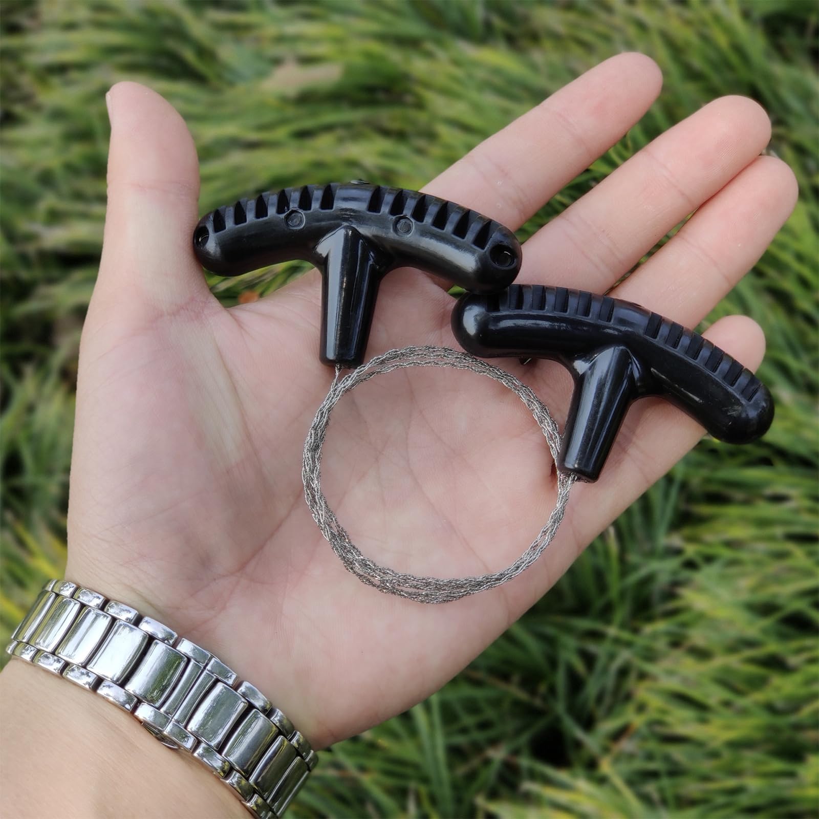 3 Pezzi Sega A Filo, Sega A Catena In Acciaio Inossidabile, Sega Tascabile In Acciaio Inox, Sega Corda 70 Cm Di Lunghezza Tubo Pvc, Per Lavori All'Aperto, Albero, Legno,Caccia, Escursionismo
