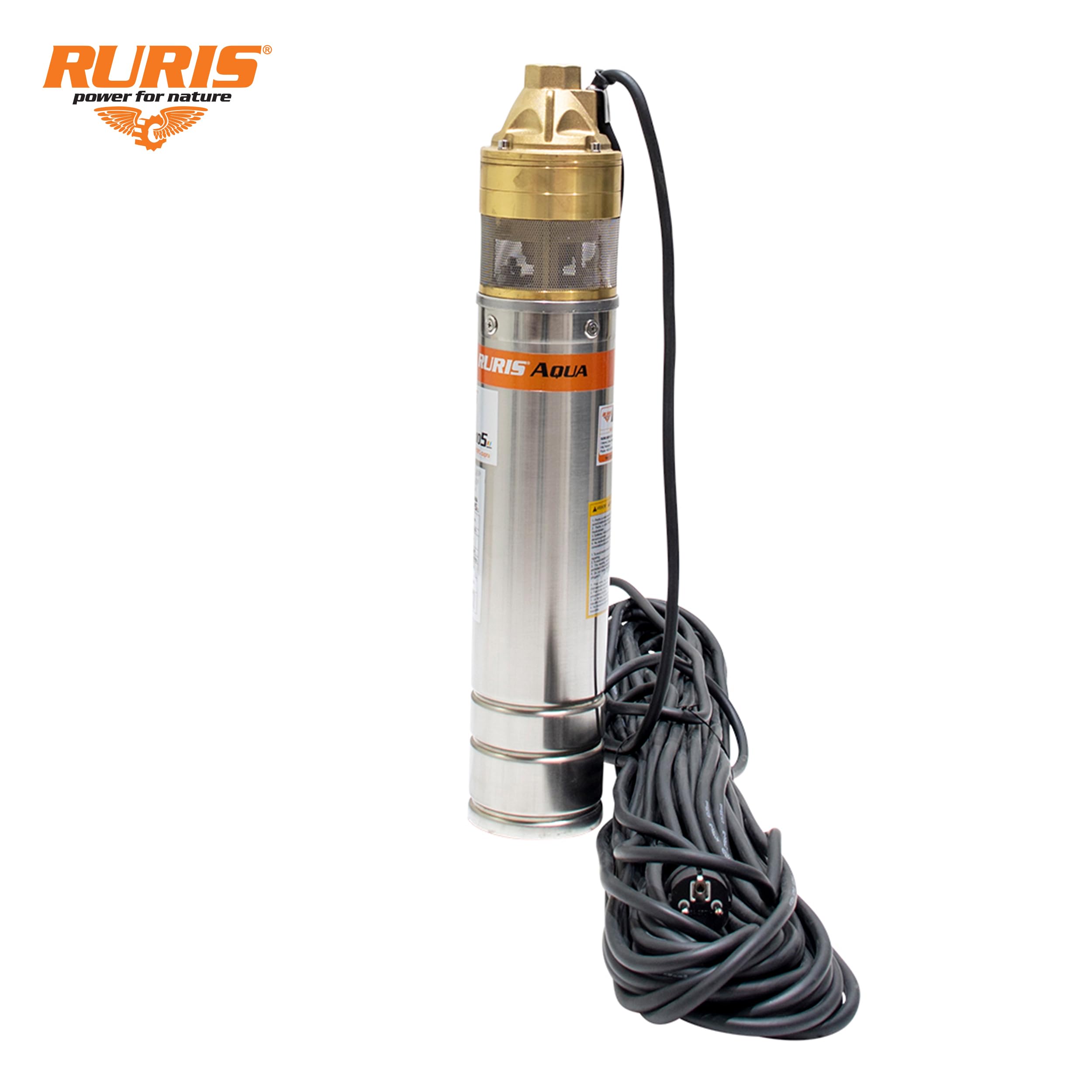 RURIS Bomba sumergible aqua 105, 1500W, 1", 2600 l/h, max 140 m, cable de 30 m con panel de control