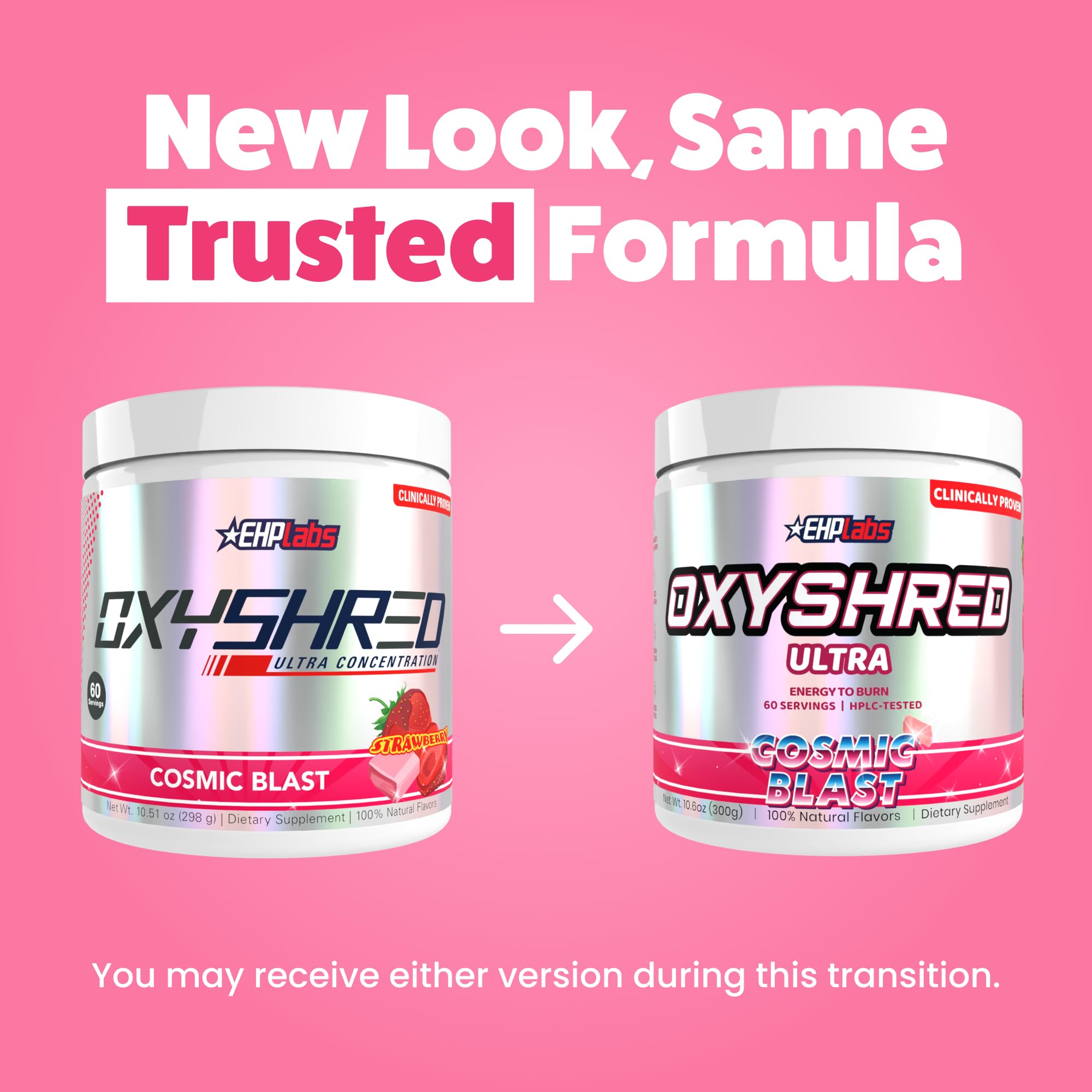 EHP Labs OxyShred Pre Workout Powder - Preworkout Powder with L Glutamine & Acetyl L Carnitine, Energy Boost Drink - Cosmic Blast, 60 Servings — Amazon image 9