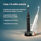 Philips Sonicare DiamondClean Series 9000 Twin Pack Sonic Electric Toothbrushes, Cleaner Teeth and Gums Connected with App, Black and Rose Gold (Model HX9914/61) - 9