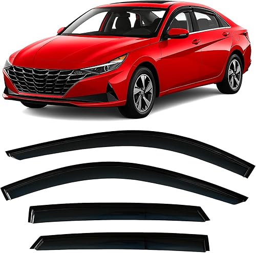 Protectores de lluvia con cinta adhesiva 2021-2025 para Hyundai Elantra Viseras deflectoras de ventana lateral SE SEL Sport N Line Limited Hybrid