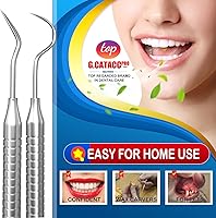 Vista 5 de Herramientas dentales, palillo dental para limpieza de dientes, kit de higiene de acero inoxidable con raspador de dientes, removedor de placa