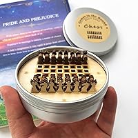 Vista 4 de Mini Chess Set with Metal Case, 3.7" Portable Travel Board Game for Adults & Kids, Unique Gift for Chess Lovers