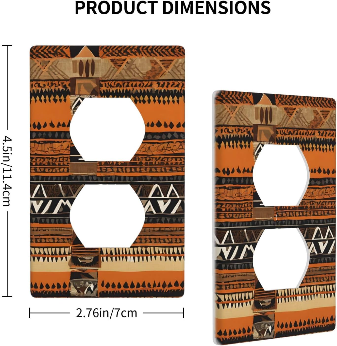 (African Mud Cloth Tribal) Modern Wall Panel, Switch Cover, Decorative Socket Cover For Socket Light Switch, Switch Cover, Wall Panel.