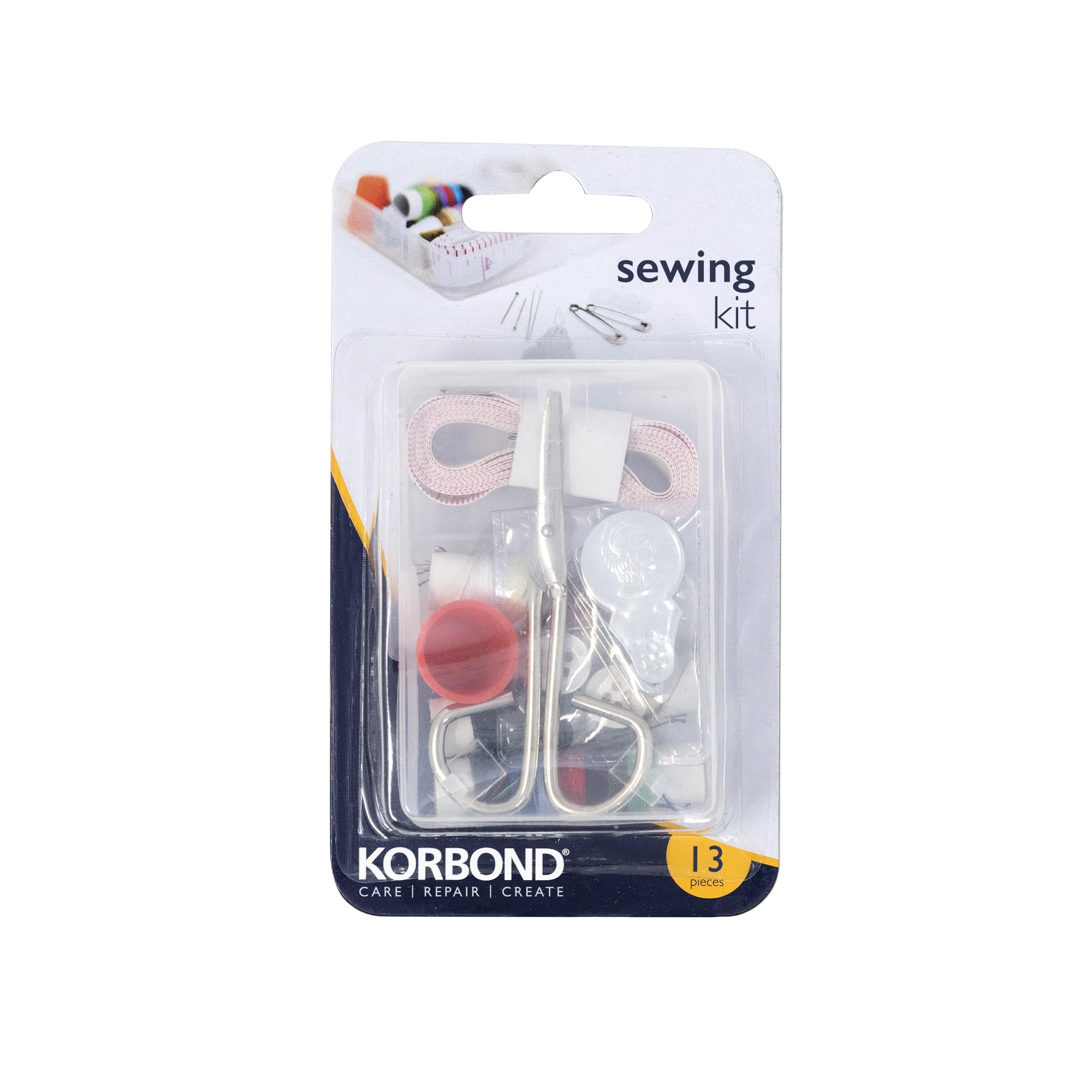 Creations By Korbond Kit Velluto A Coste Blu E Grigio, 20 Pezzi Include Forbici Metro Nastro Balia Spille Da Cucito Aghi Principiante Professionista Small Unita 2982040822