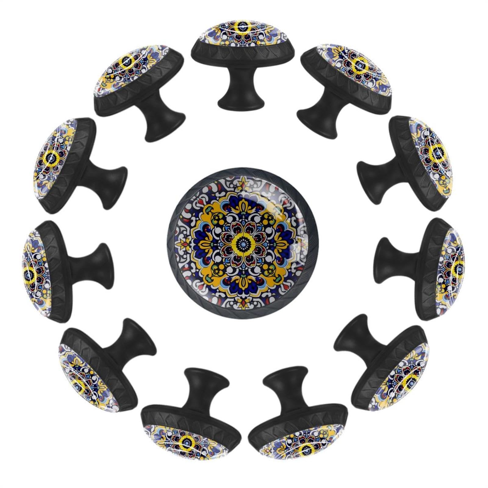 Lot de 12 poignées en verre cristal pour relooker vos tiroirs de commode et armoires