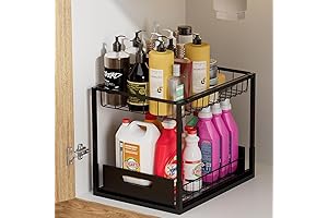 Under Sink Organizers and Storage, 2 Tier Slide Out Under Cabinet Medicine...