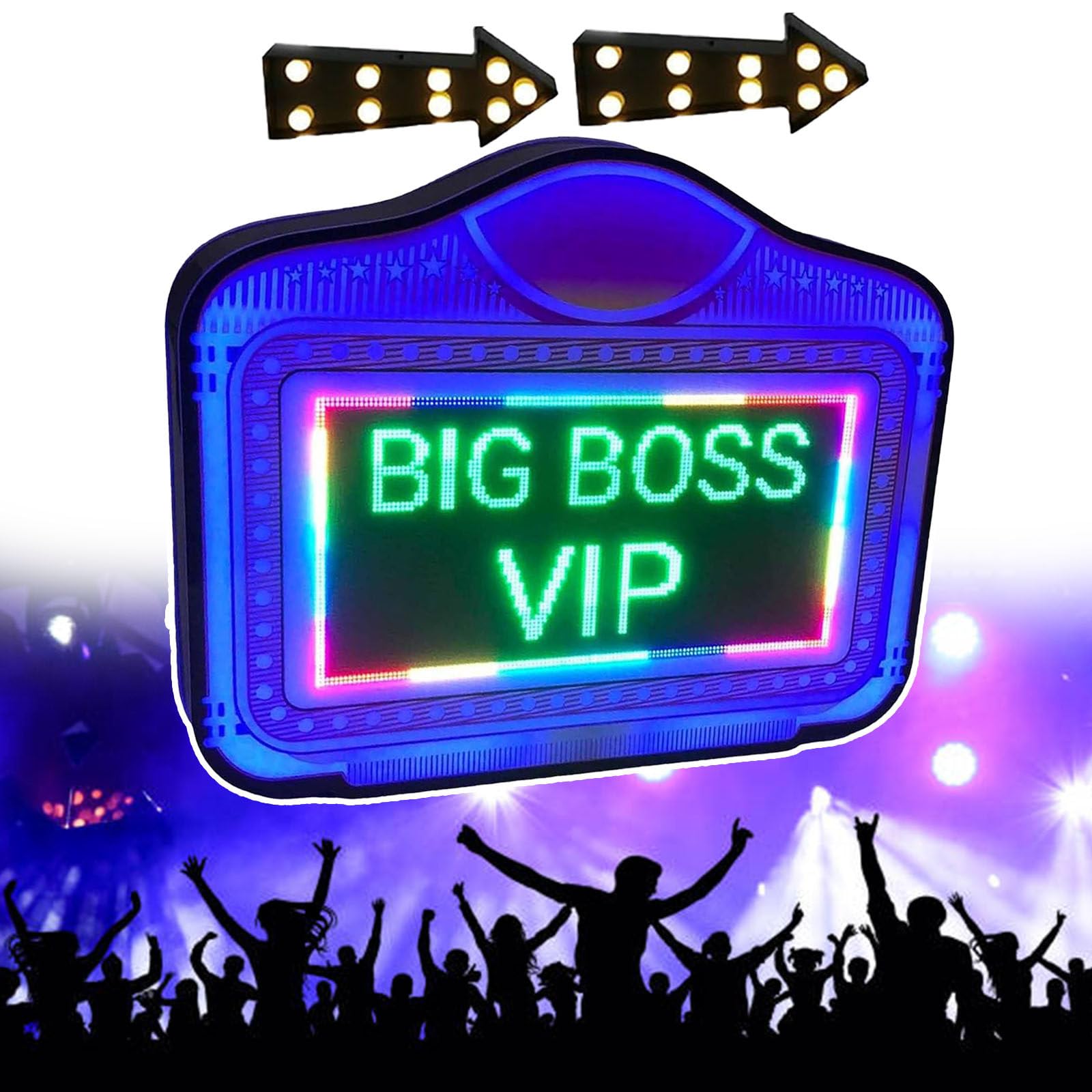 Presenza Bottiglia LED Club,Riproduzione A Scorrimento Programmabile Tramite App-per Matrimoni,Feste di Compleanno,Servizio Club VIP,con 2 Luci Decorative A Freccia