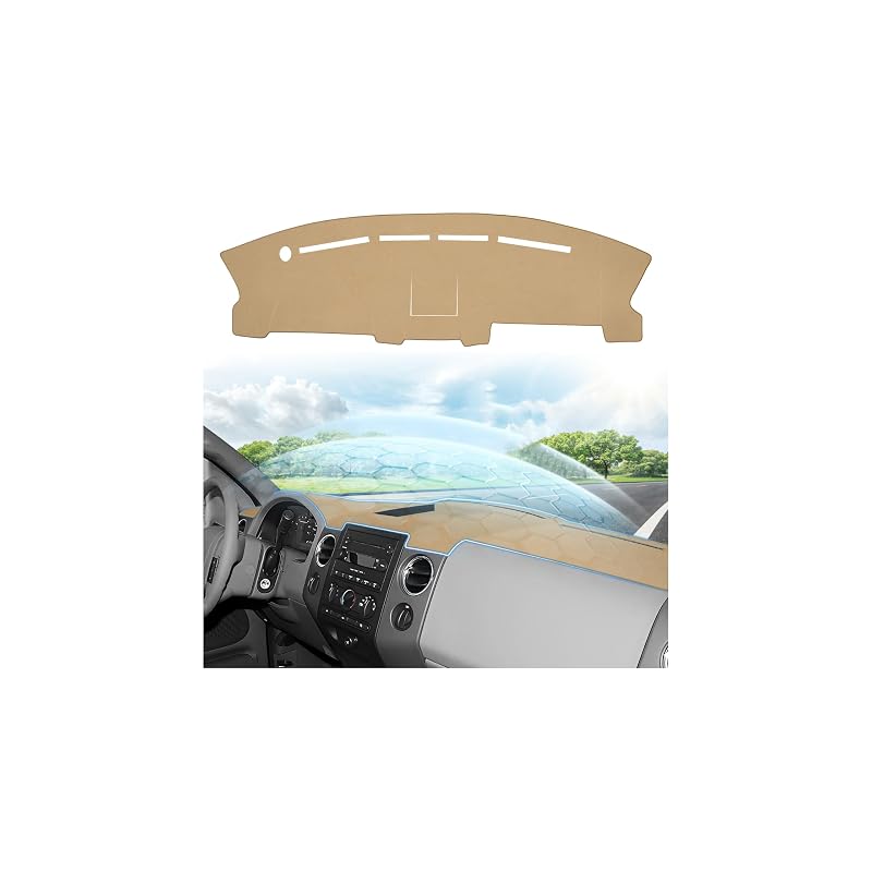 CARTIST Capa para Painel Bege compatível com Ford F-150 2004 a 2008