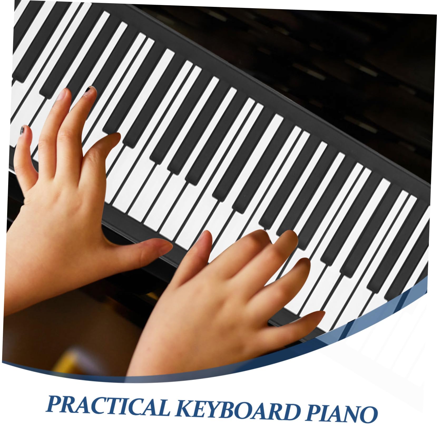 Alasum Silicone Children Keyboard Piano 61 Keys Portable Electronic Piano Boys and Girls Hand Rolled Present for Boys and Girls