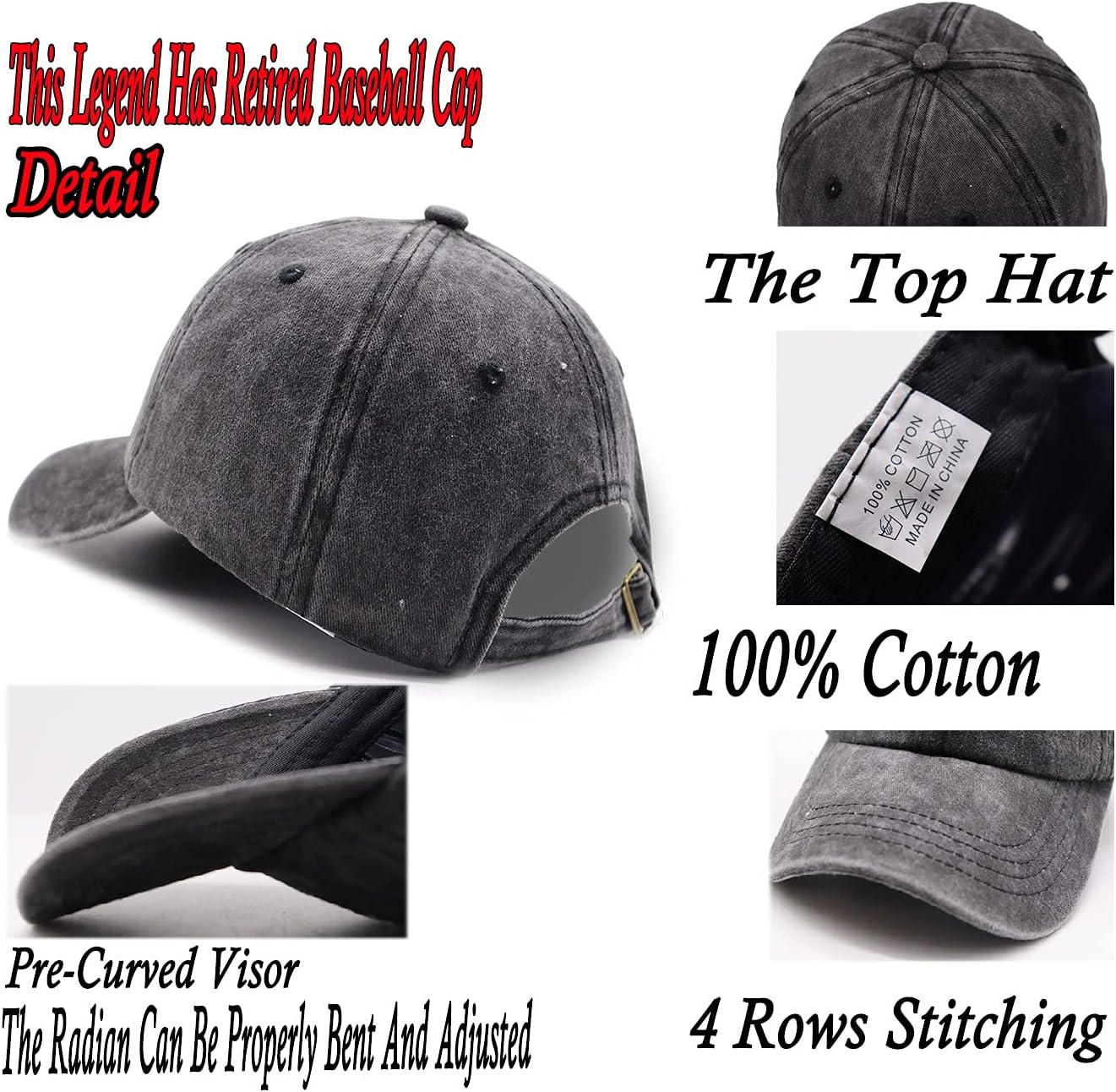 KKMKSHHG Funny Retirement Gifts for Men and Women, This Legend Has Retired Baseball Cap - Image 5