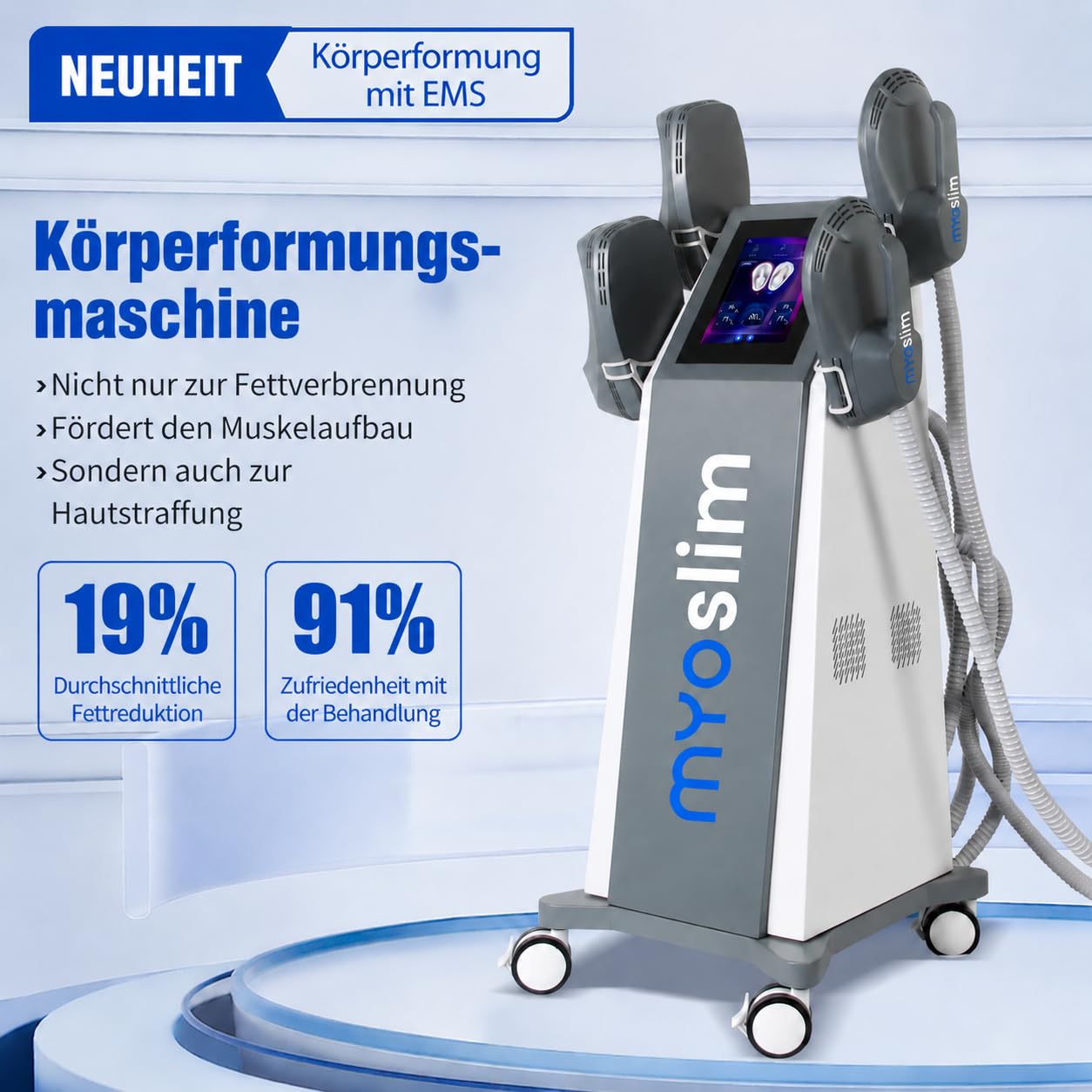 Generisch TAIXL EMSC Body Sculpting Machine – Hochintensives Magnetfeldgerät zur Fettverbrennung, Muskelaufbau & Hautstraffung mit Touchscreen für Heim- und Profi-Nutzung