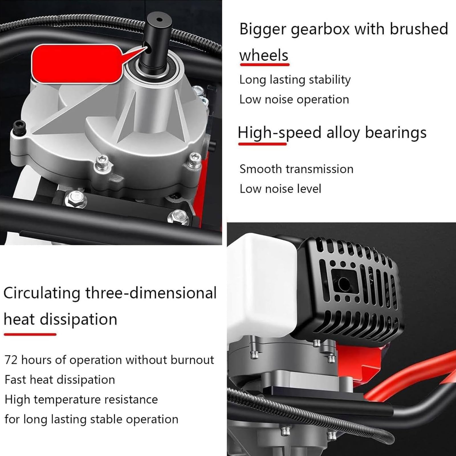 Excavadora Postes Gasolina 4 Tiempos, 1500W/12000r/min, barrena Tierra a Gasolina, barrena Tierra inalámbrica, excavadoras para Postes cercas, Tierra jardín y árboles, 8 Tipos Brocas. 6cm