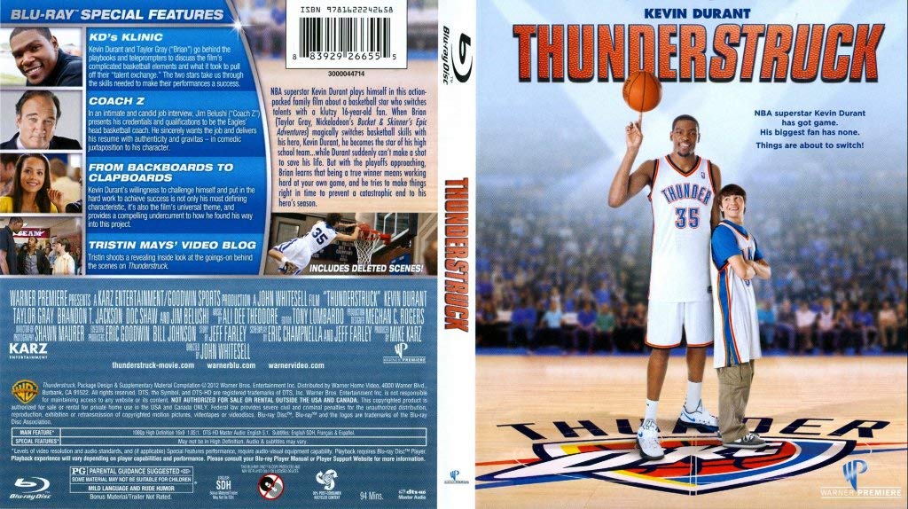 Thunderstruck (Bluray) Kevin Durant, Taylor Gray, Brandon T. Jackson, Doc Shaw