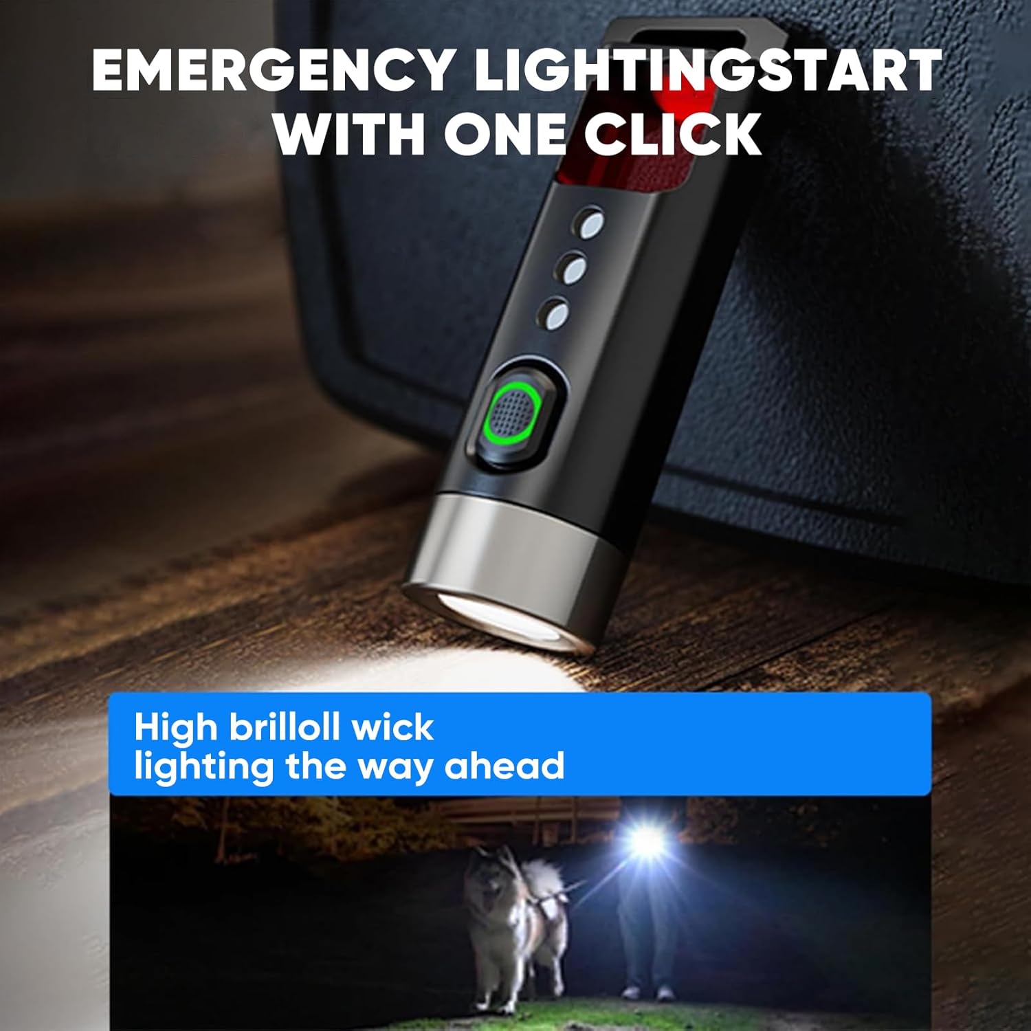 PHILIPS SFL1121P flashlight illuminating a path at night