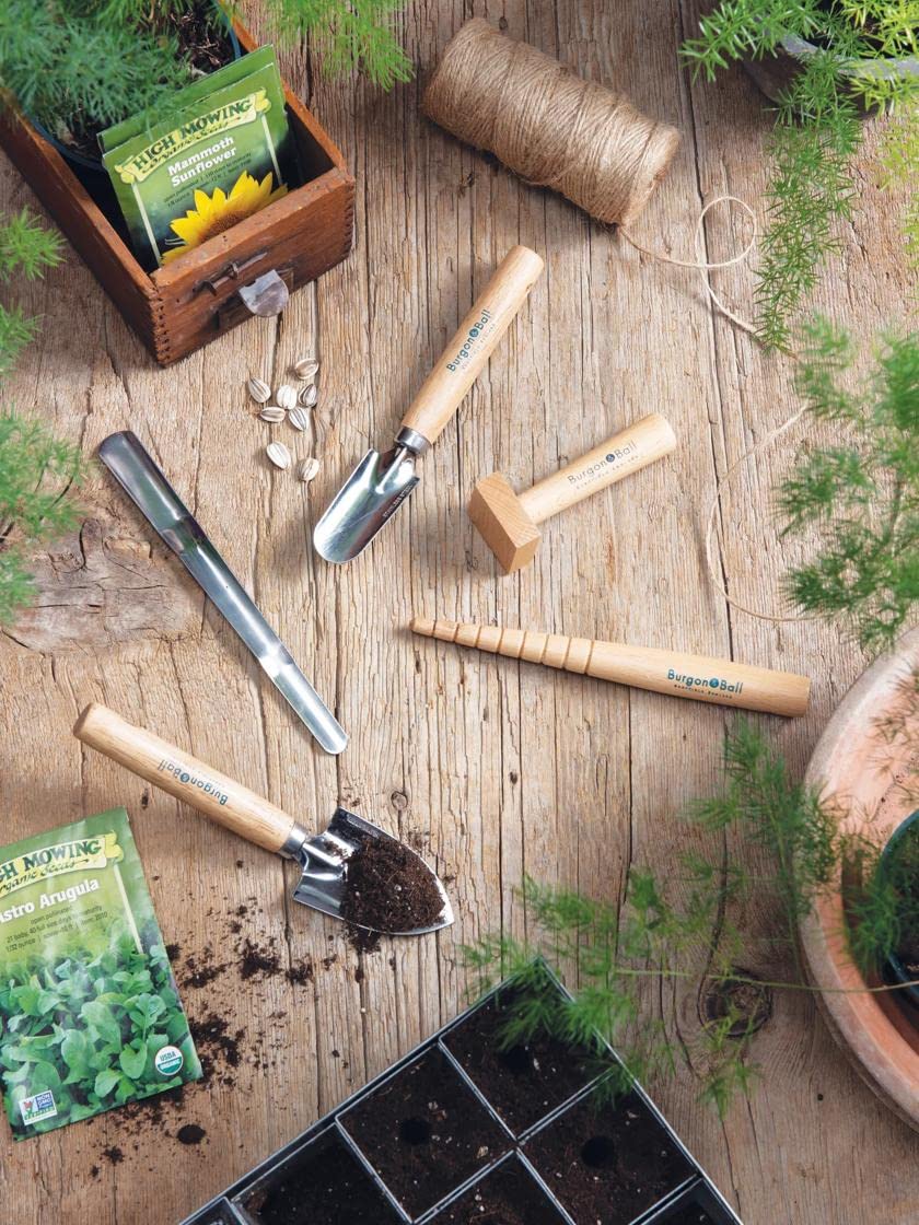 Gardener's Supply CompanyUltimate Seed Starting Tool Set | Includes 2 Mini Trowels, Cell Tray Tamper, Seedling Widger & Dibbler Stainless Steel & Beech Wood Tools Great Gardening Gift