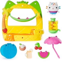 Gabbys Dollhouse, Cakeys Fruit Smoothie Balcony Playset, 8-Pcs with Toy Figures, Dolls House Accessories and Sensory Play, Kids Toys for Girls and Boys 3+