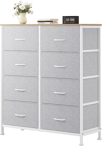 Miniatura 15 de OLIXIS Organizadores de almacenamiento de 9 cajones, organizadores de armario y almacenamiento para ropa, cajón de almacenamiento de tela para sala