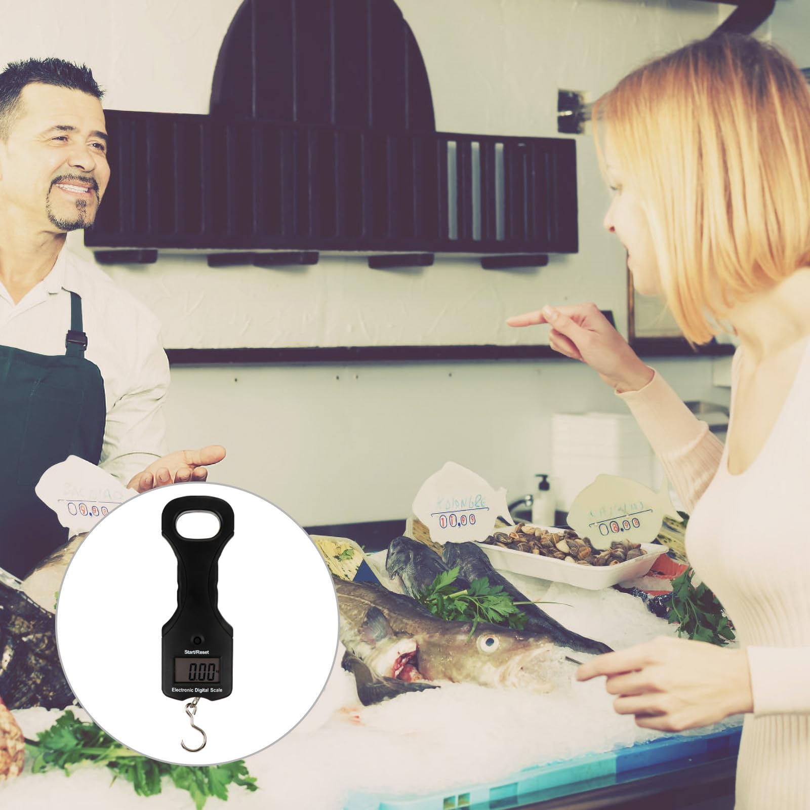 Artibetter Báscula Portátil para Equipaje de 30kg Gancho de Plástico, Diseño Ingenioso y Rendimiento Estable, Adecuado para Pesar Maletas en Viajes