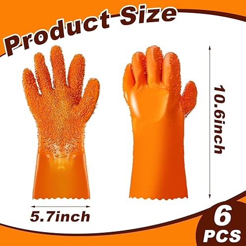 Miniatura 2 de Jecery Guantes de alcantarillado, guantes de serpiente, resistentes a la abrasión, guantes de limpieza de drenaje para hombres y mujeres,