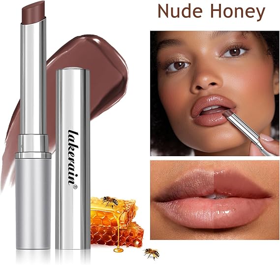 2PCS Honey Lipstick Tinted Lip Balm, Sheer Hydrating Lip Balm for Dry Lips
