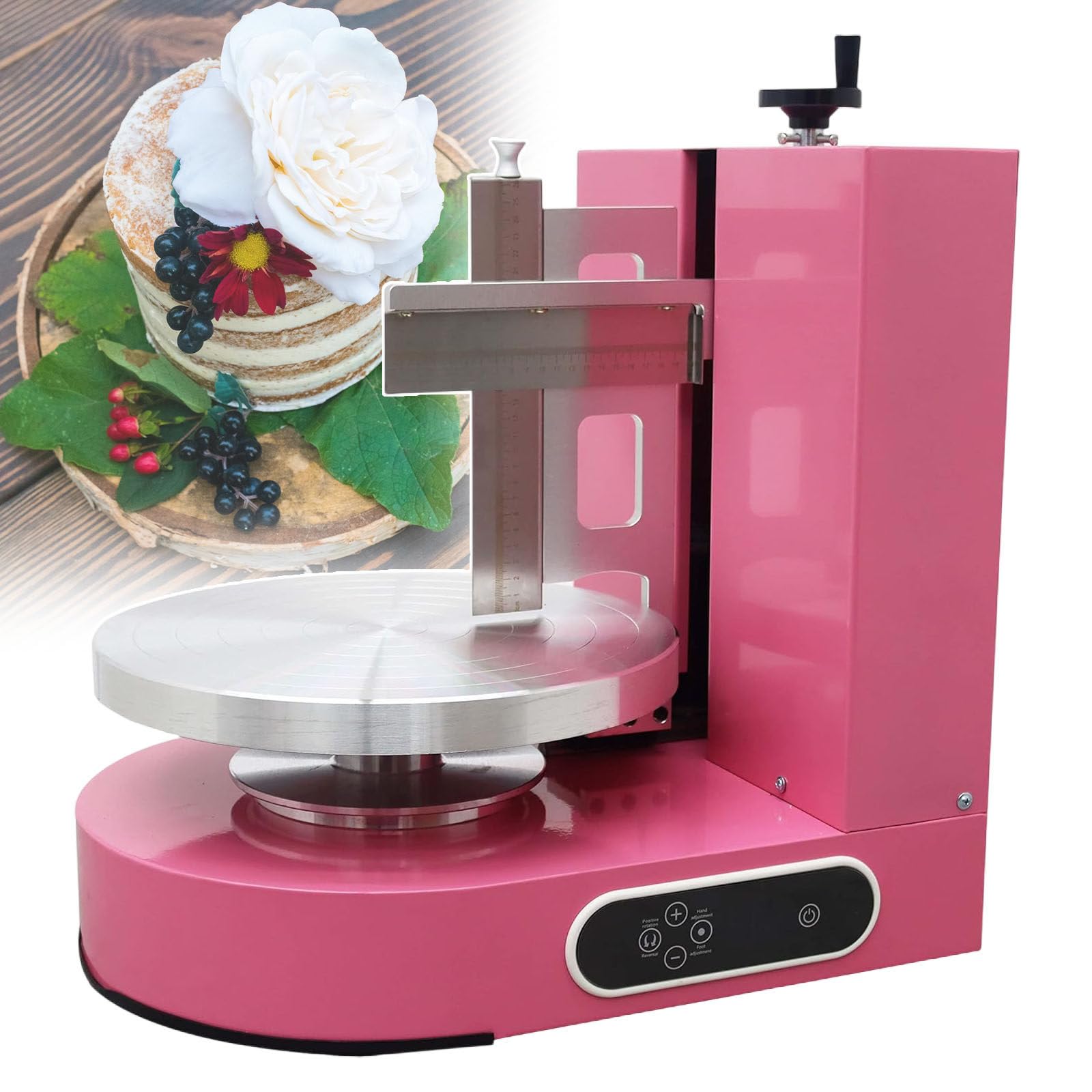 Máquina para untar pasteles para alisar crema de mantequilla en pasteles de 4 a 12 pulgadas, ideal para panaderías, restaurantes y tiendas de postres, ahorra tiempo y energía