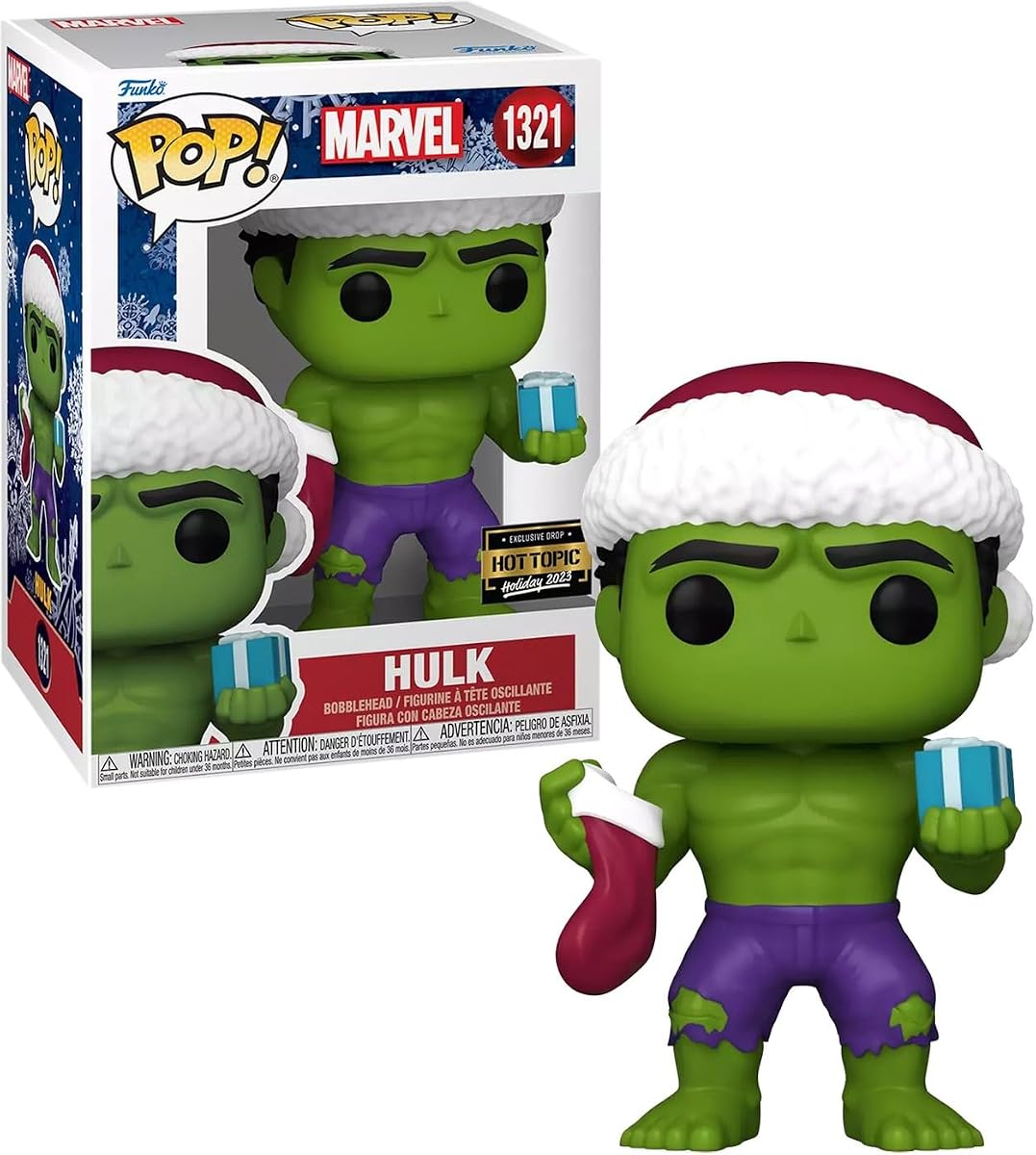 Funko Marvel Pop! Hulk con figura de vinilo exclusiva de Bobble-Head Hot Topic de regalo