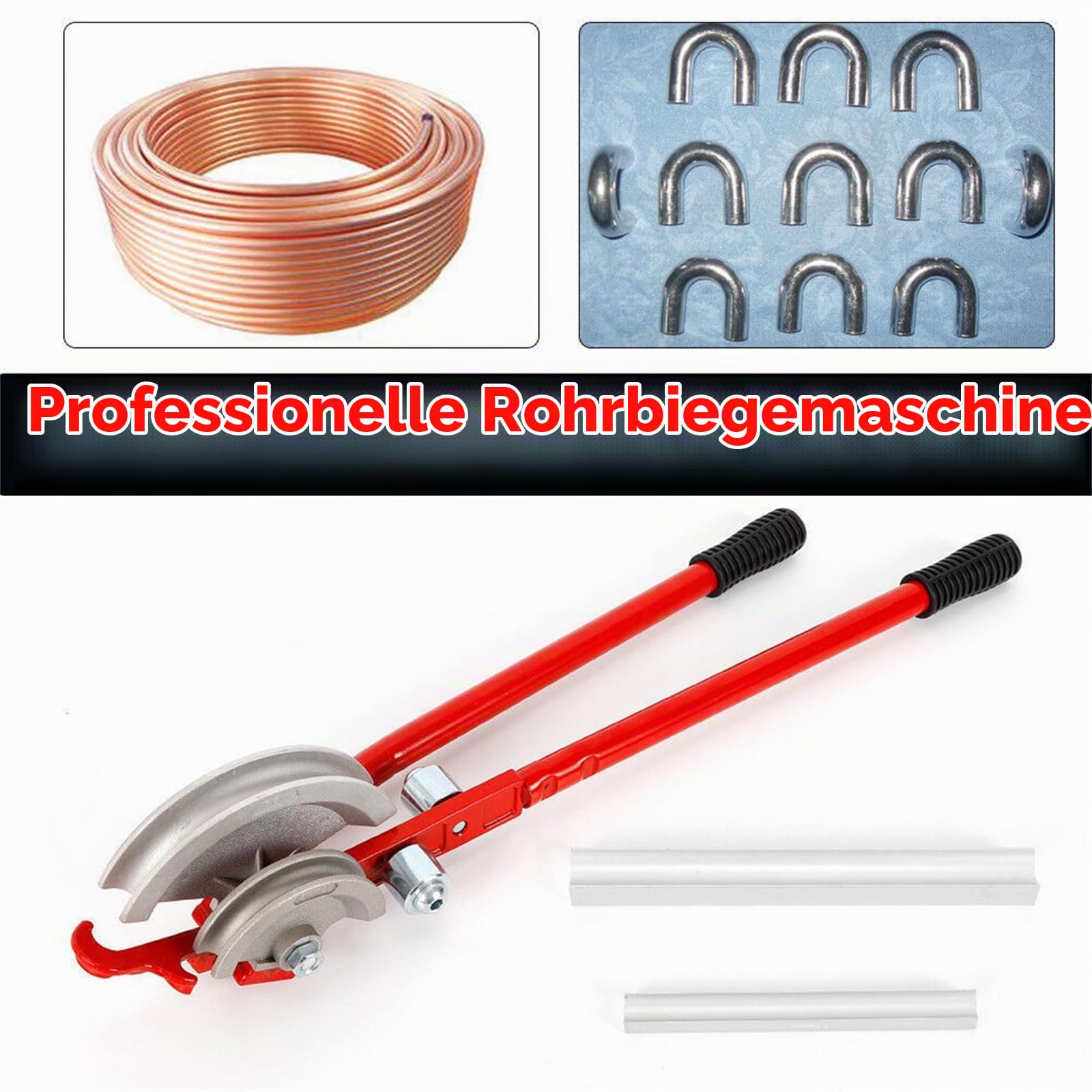 15mm/22mm Handbieger, Handbiegezange Profi Manuelle Rohr Biegezange Rohrbiegegerät Biegemaschine mit 2 Metalldruckwalzen für Kupferrohre,Eisenrohre, Aluminiumrohre, Edelstahlrohre