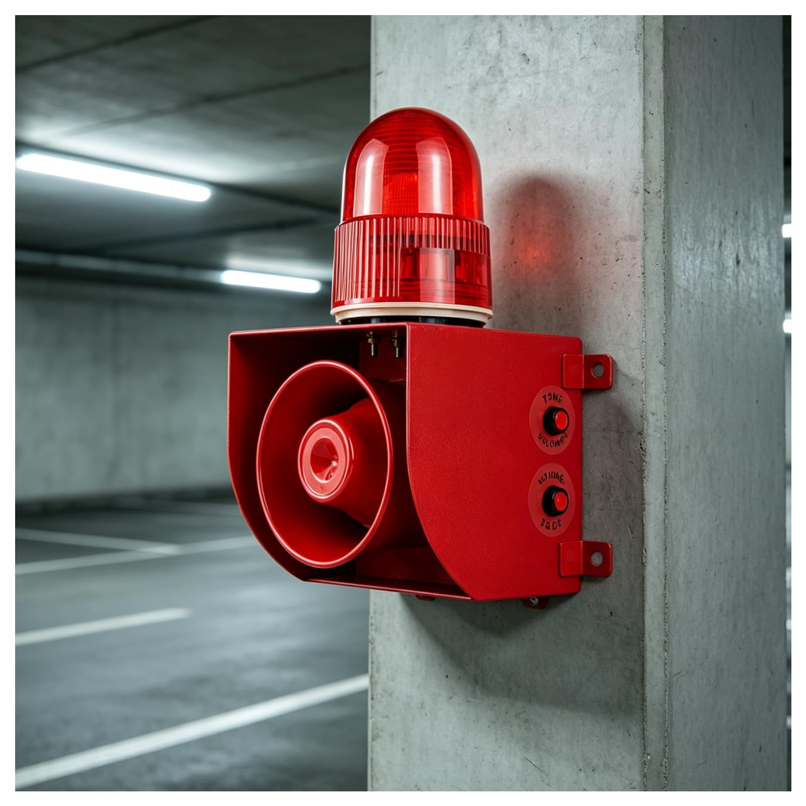 Sirène D'alarme Sonore Et Lumineuse, 120dB Pour Ateliers Et Chantiers DC12V