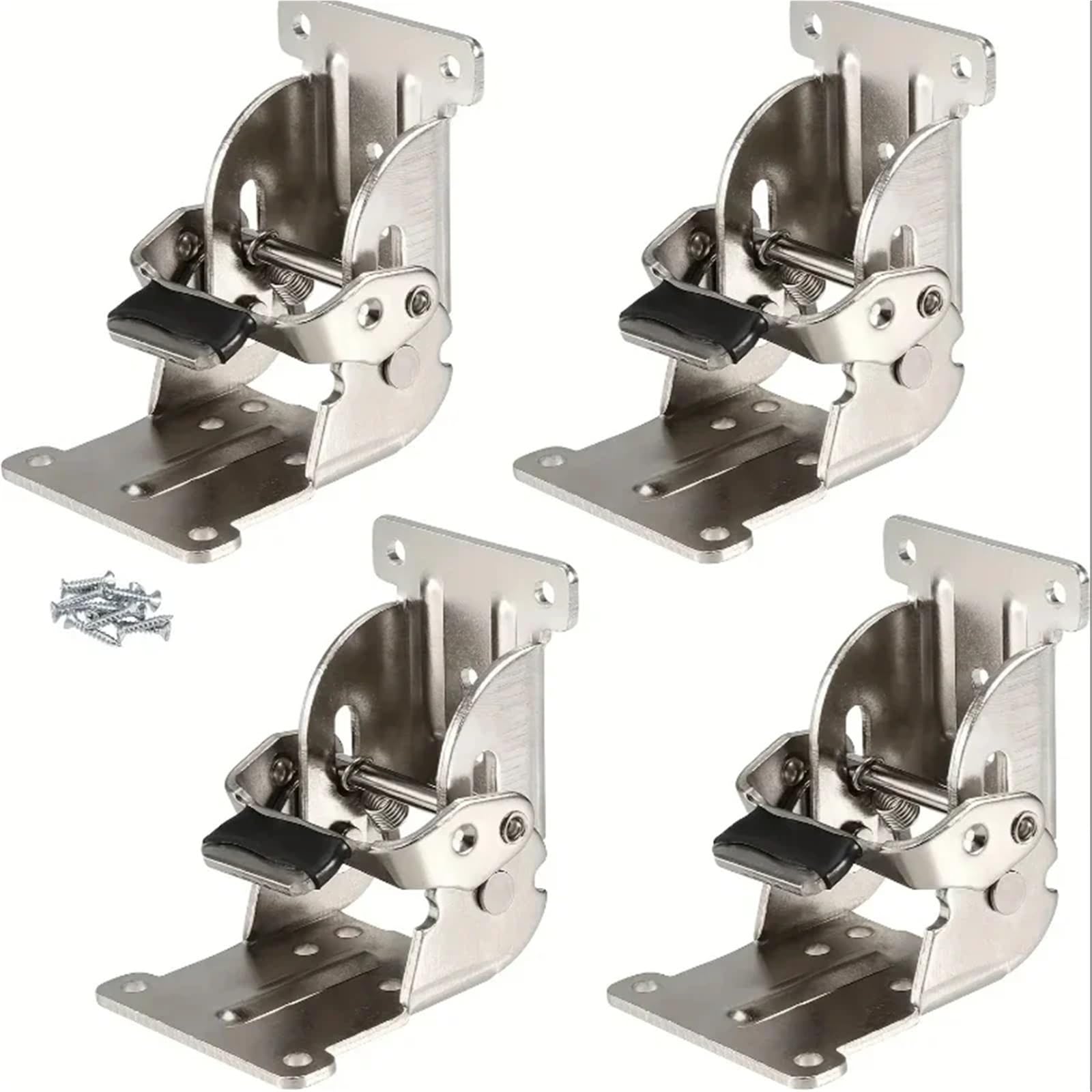Bisagra de bloqueo plegable 2/4 piezas Multicolor autoblocante con tornillos 0-90-180 grados(Black 4 Sticks Pack)