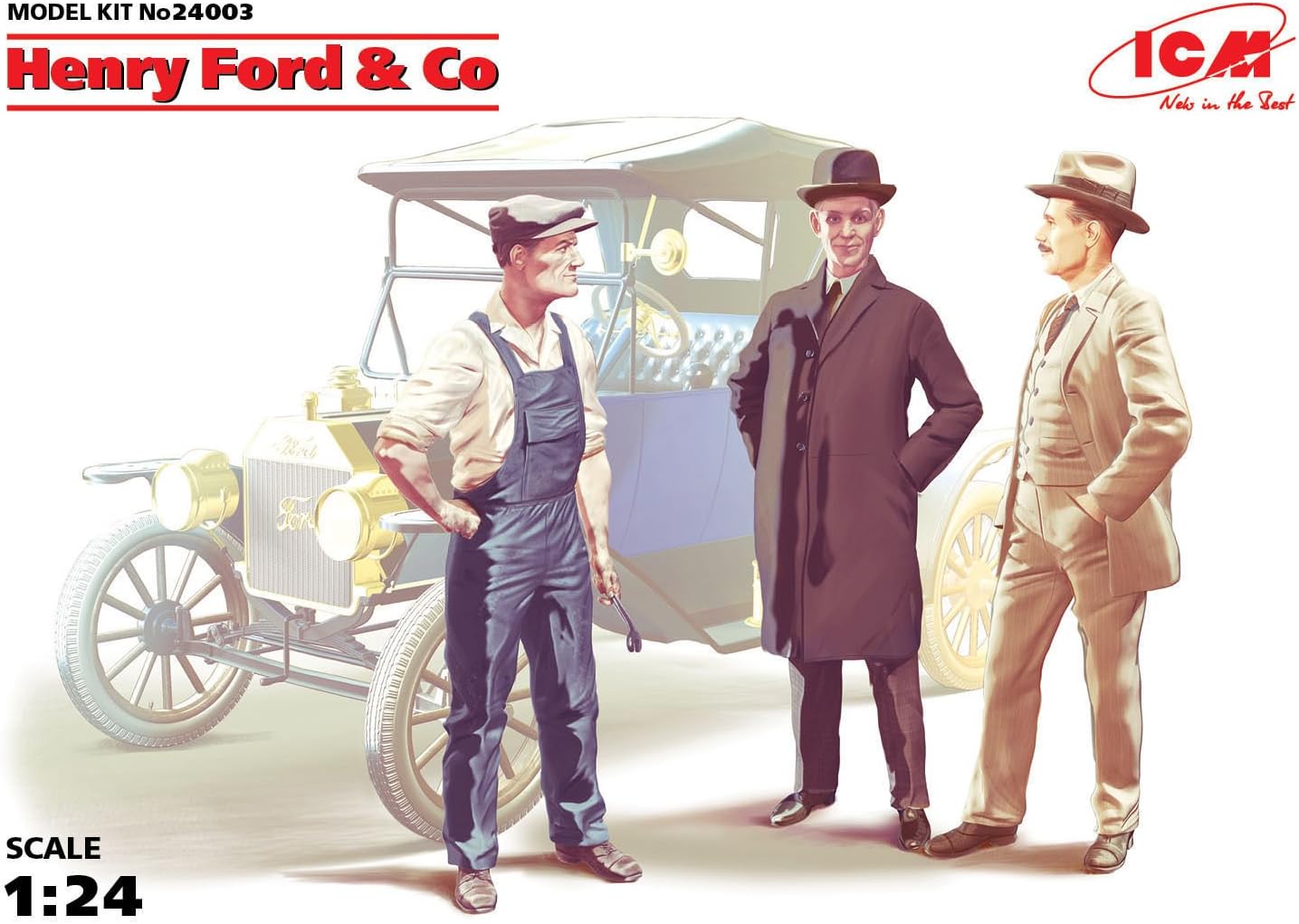 Henry Ford & Co, 3 Figures 1/24 ICM 24003New \//