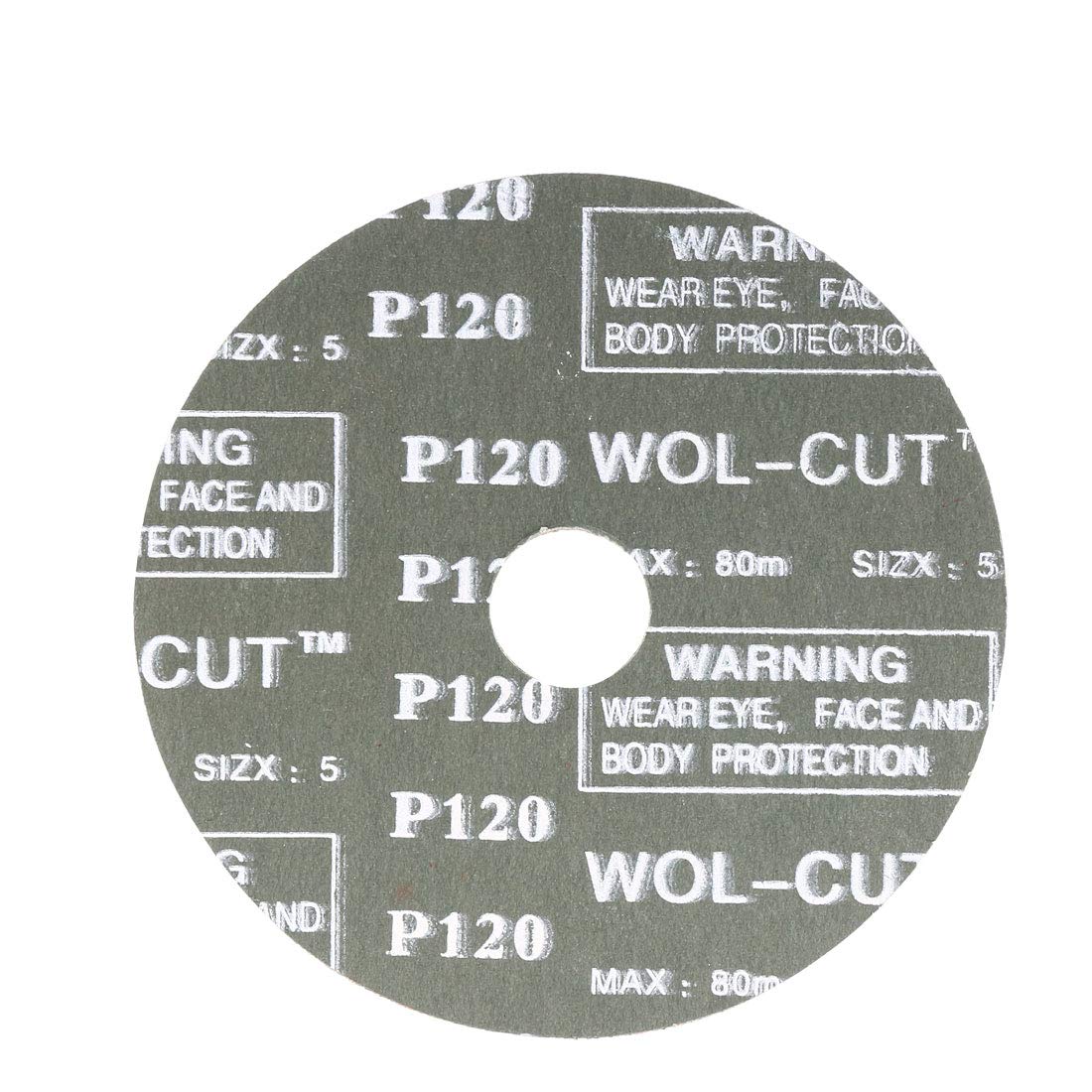 uxcell 5-Inch x 7/8-Inch Aluminum Oxide Resin Fiber Discs, Center Hole 120 Grit Sanding Grinding Discs, 10 Pack