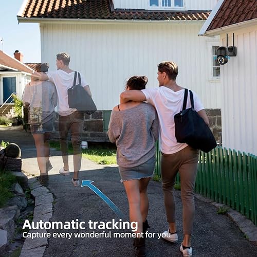 Miniatura 5 de ICSEE Cámara WiFi de seguridad 4K 8MP PTZ inalámbrica impermeable detección humana seguimiento automático CCTV con puerto de red, compatible con