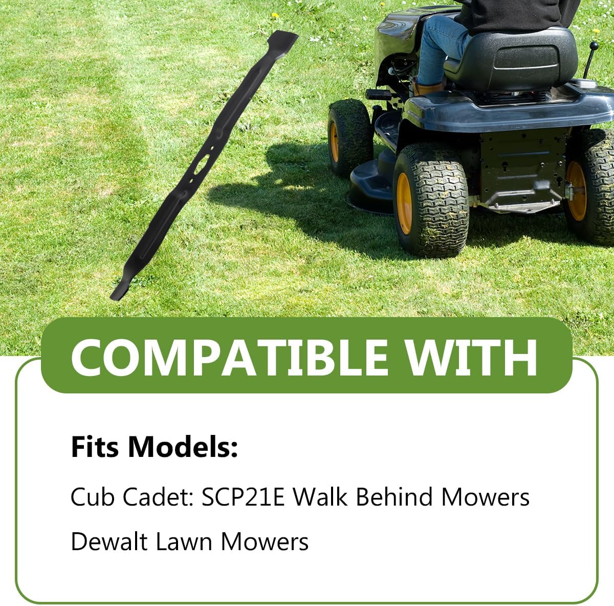 742P05642 Mulching Mower Blade for Cub Cadet MTD Troy Bilt 21" Deck Walk-Behind Mowers, Replaces742-05642, Compatible with Cub Cadet SCP21E (1PACK)