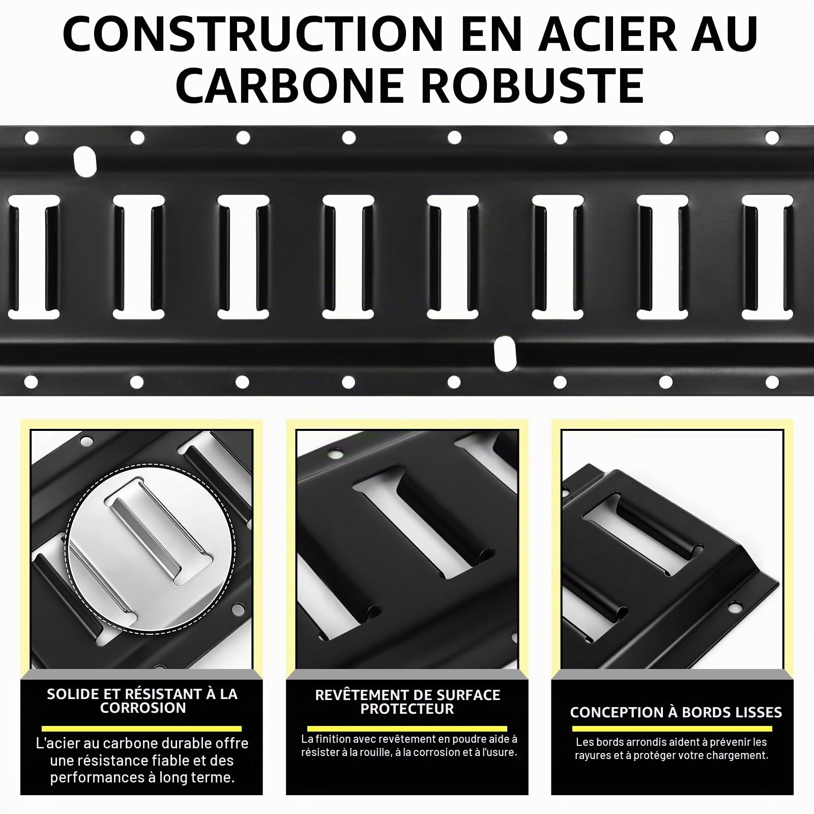Kit de rail de serrage sur piste E, système de fixation de charge en acier