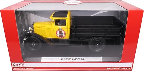 Miniatura 4 de Motor city classics Coca-Cola Diecast coleccionable  Ford Modelo AA 1931 (versión amarilla) escala 124 424023 con licencia oficial