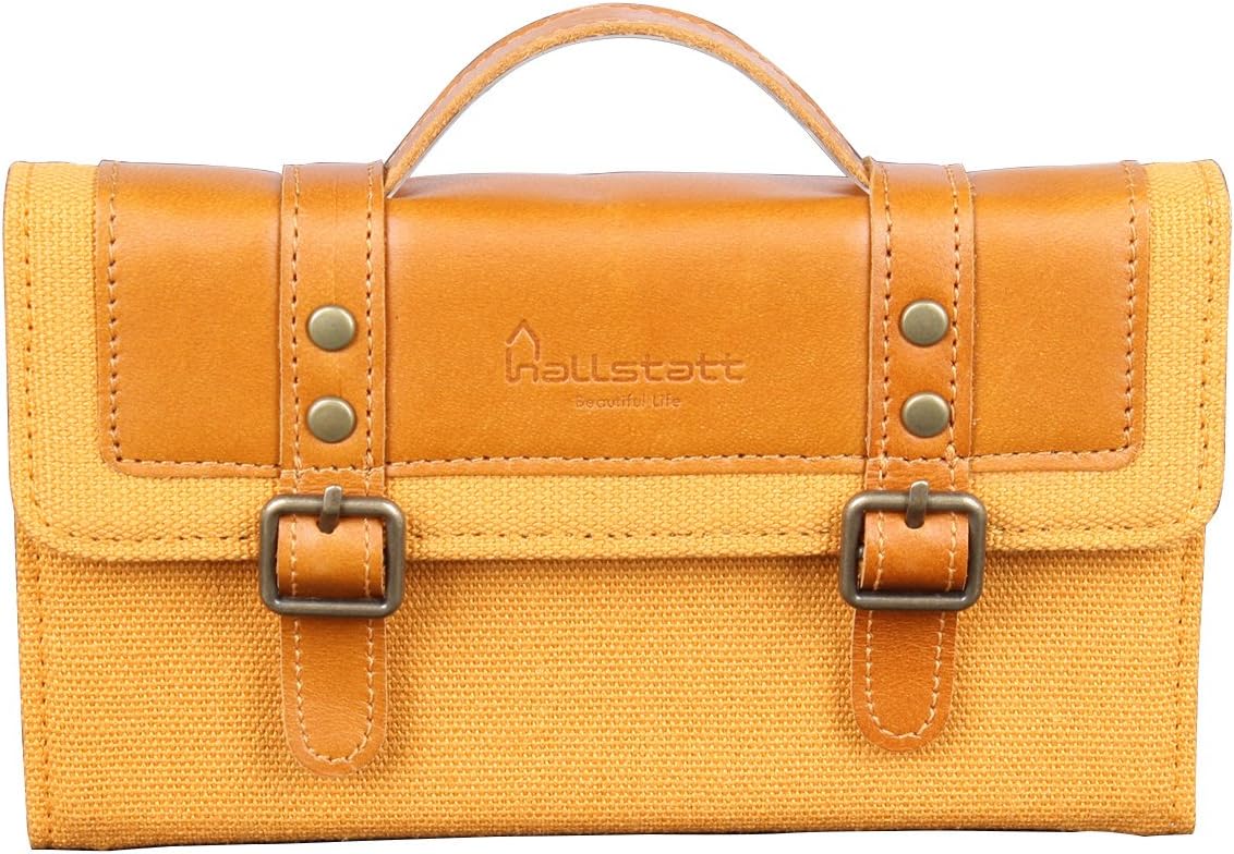 Hallstatt Premium Unique Canvas Leather Bag Style Cover Case for Samsung Galaxy Note 2 II (Mustard)