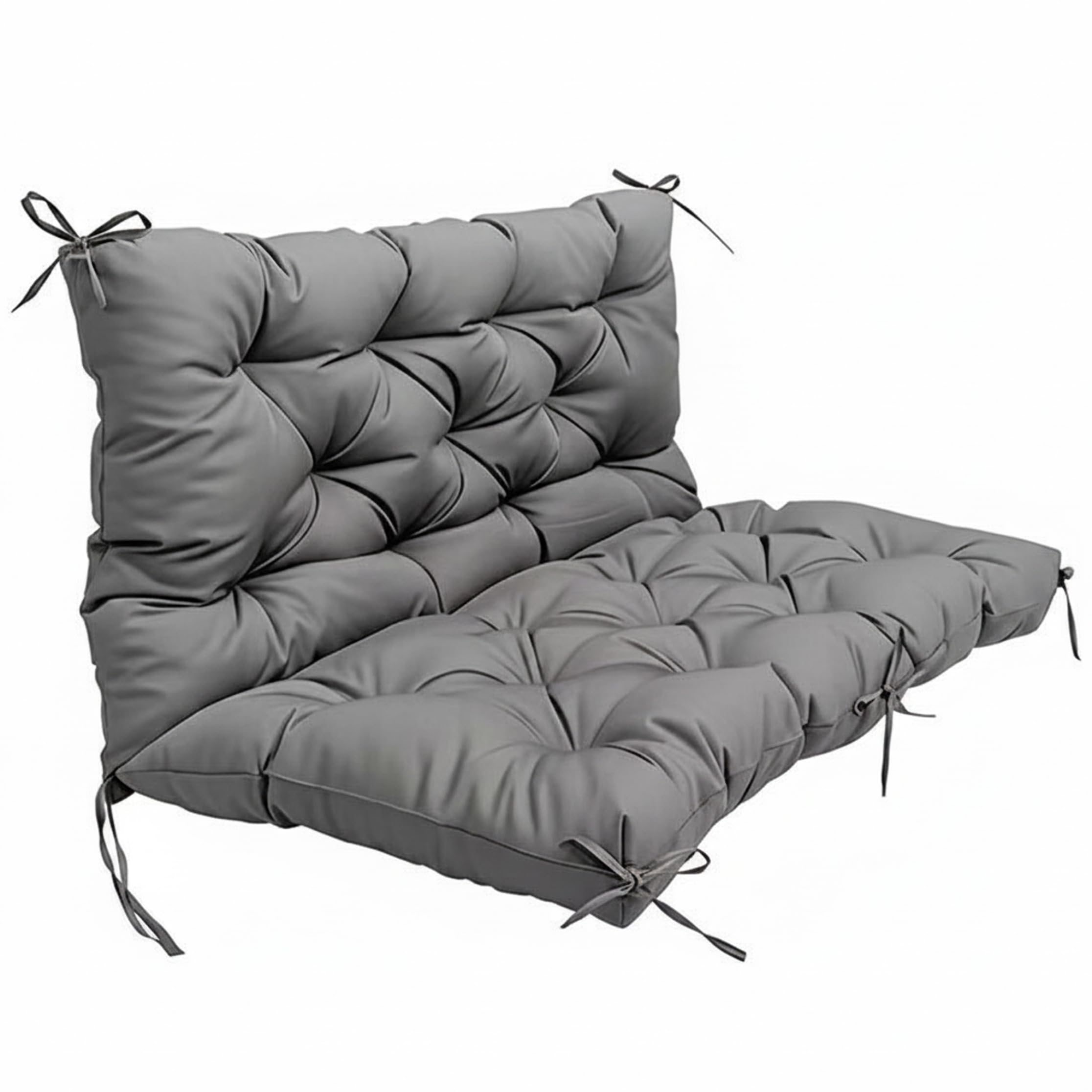 Coussin banc jardin extérieur étanche gris foncé grand format pour terrasse