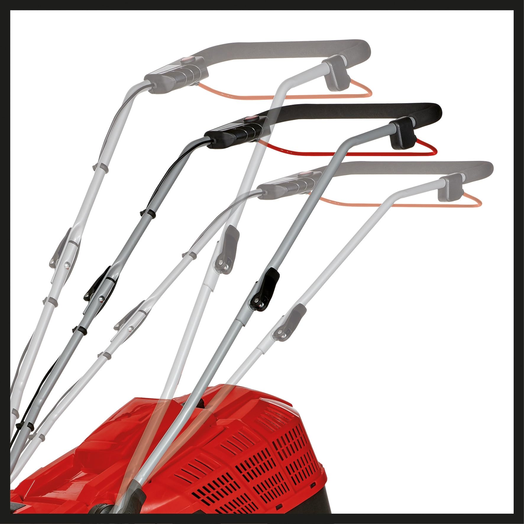 Einhell Cortacésped con batería GE-CM 36/43 Li M Power X-Change (Iones de Litio, tecnología Twin-Pack, Highwheeler, Incl. 2 baterías PXC 4,0 Ah y 2 Cargadores rápidos)