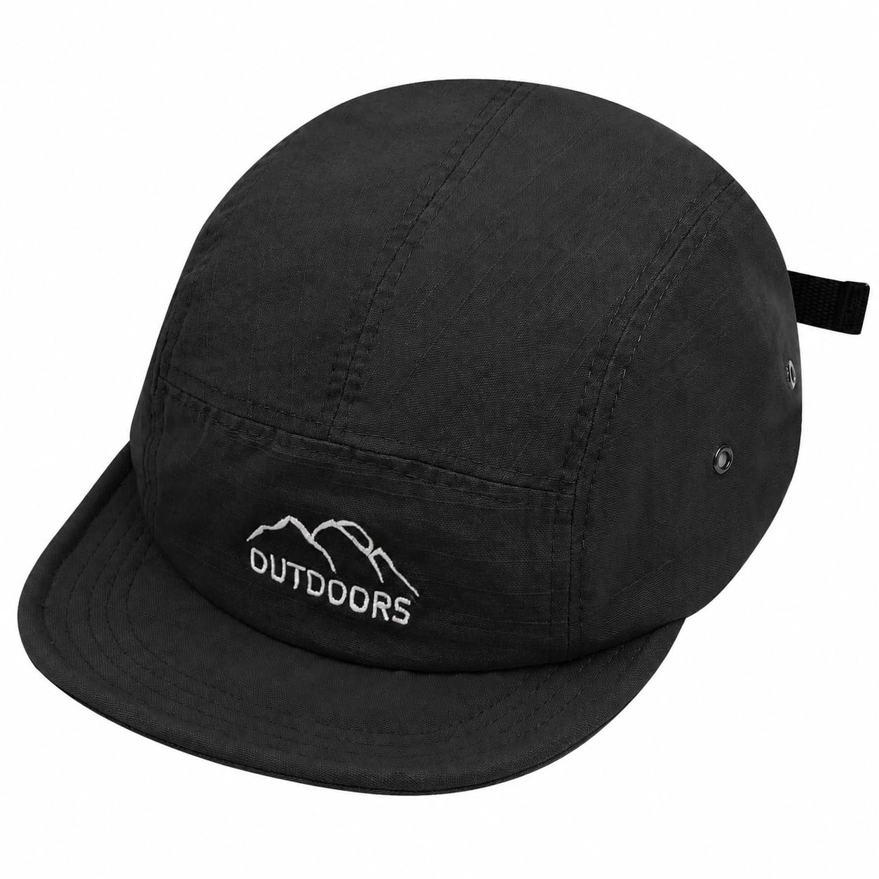 Unisex Cotton Outdoor Cap with Embroidered Design, Adjustable Buckle Strap, Foldable Short Brim, Breathable Eyelets, Lightweight Casual Travel Hiking Sports Hat-image-14