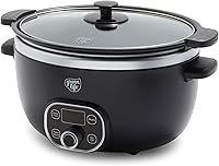 Vista 1 de GreenLife 8QT Slow Cooker, Non-Toxic PFAS-Free Ceramic Nonstick Removable Interior Bowl, Programmable, Family Friendly, Keep Warm, Stovetop & Oven