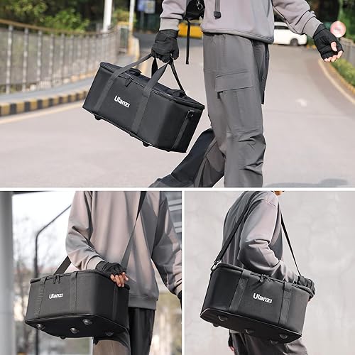 Miniatura 8 de ULANZI Bolsa de transporte con espuma movible acolchada para luz de estudio, soportes de luz, mini softboxes, bolsa de transporte de tela Oxford