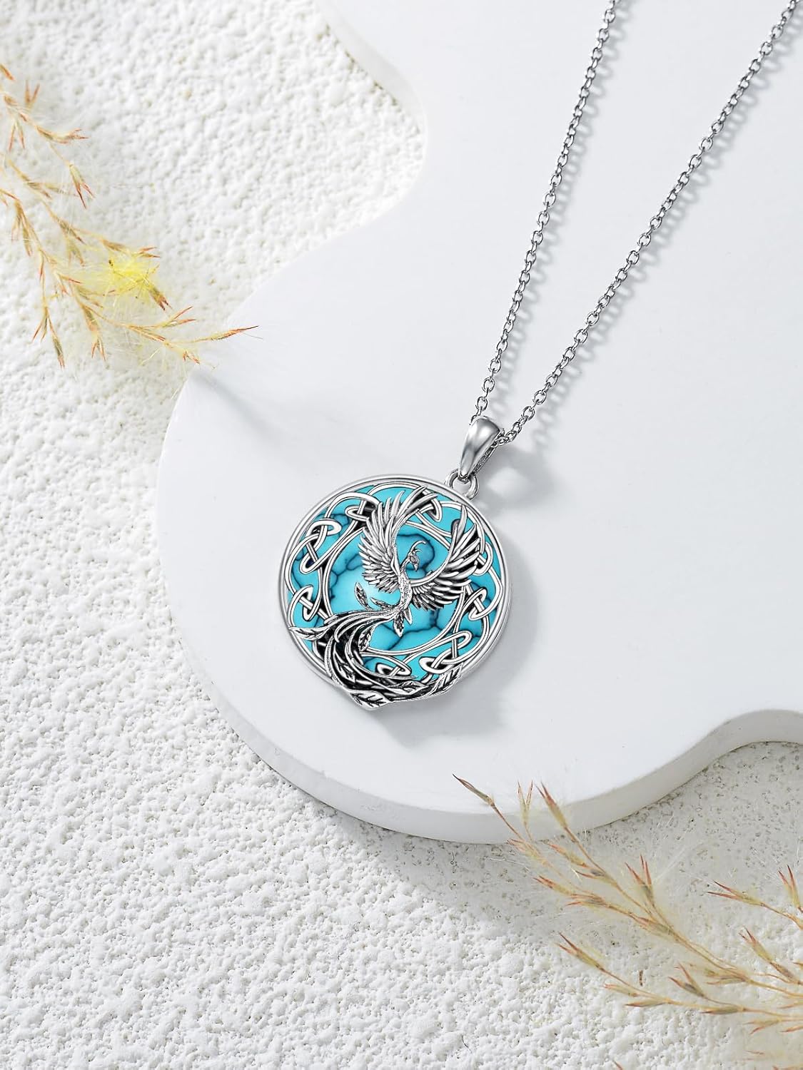 Phoenix Necklace Phoenix Jewelry for Women S925 Sterling Silver Celtic Phoenix Rising Phoenix necklace for Women - Image 7