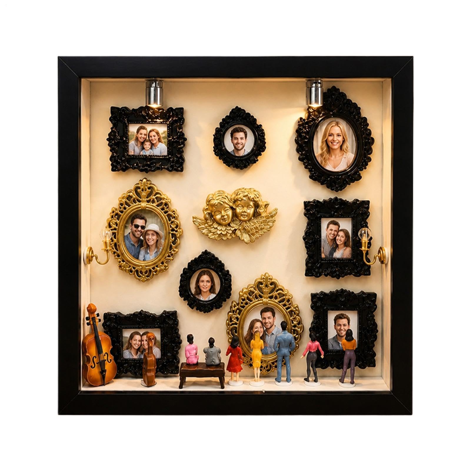 Pamięciowa Ramka Shadow Kolekcjonerski Ornament Domowy | Mini Ramka Ekspozycyjna Shadow Na Urodziny Domówkę Święto Dla Dziewczyny Mamy Pary