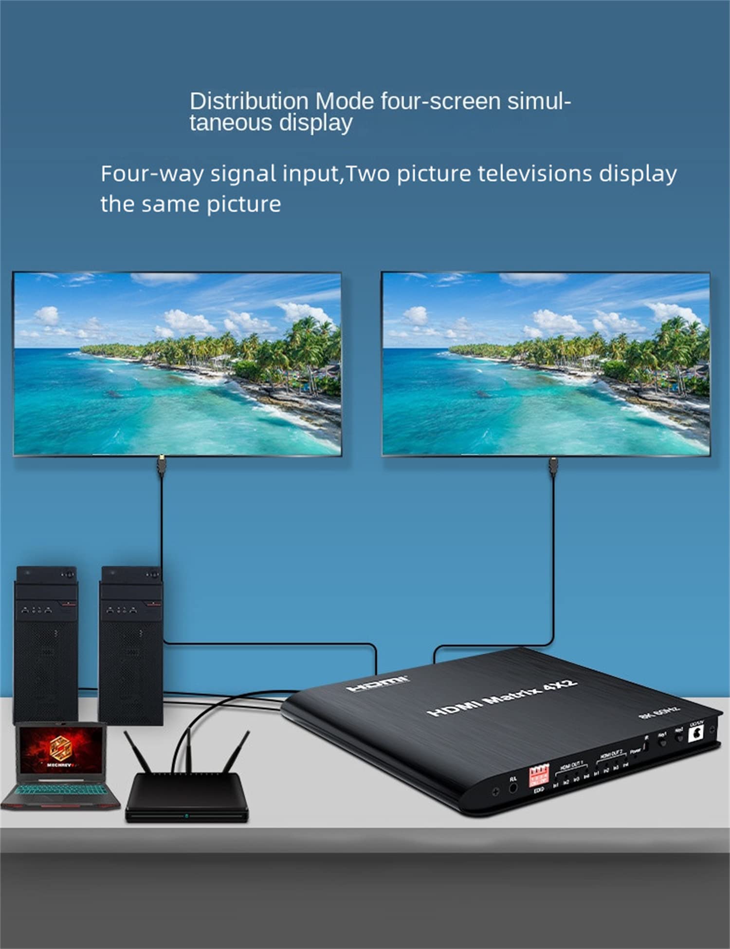 【新品未使用品】HDR HDMI True Matrix 4x2 HDR HDMI True Matrix 2x4 at best price in Gurugram by