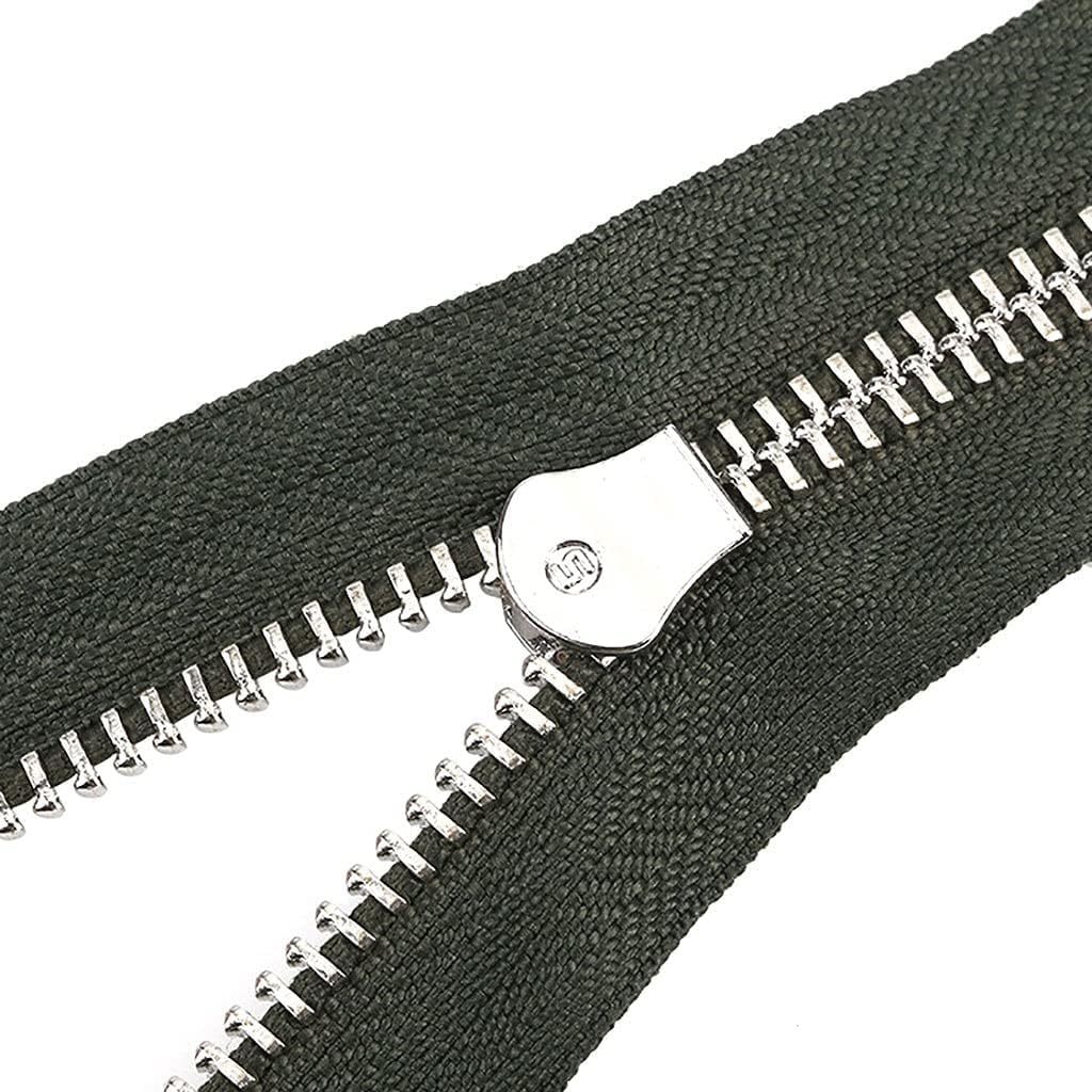 Reißverschluss 5# Bunter Metallreißverschluss mit offenem Ende, 2-Wege-Doppelreißverschluss for Nähen von Stoff/Tasche/Kleidung/Tasche/DIY-Handwerk (Farbe: Rot, Größe: 80 cm_GUNBLACK ZIPPER) ( Color :