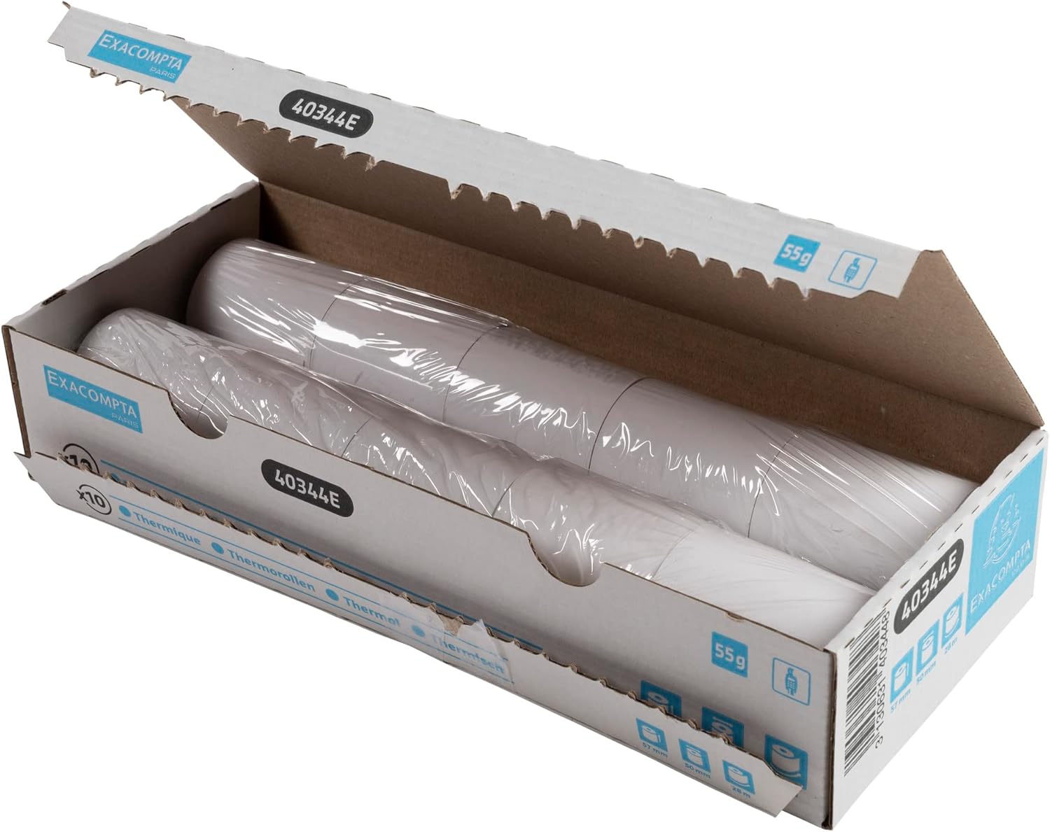 Exacompta Credit Card Receipt Rolls, 37 mm x 44 m
